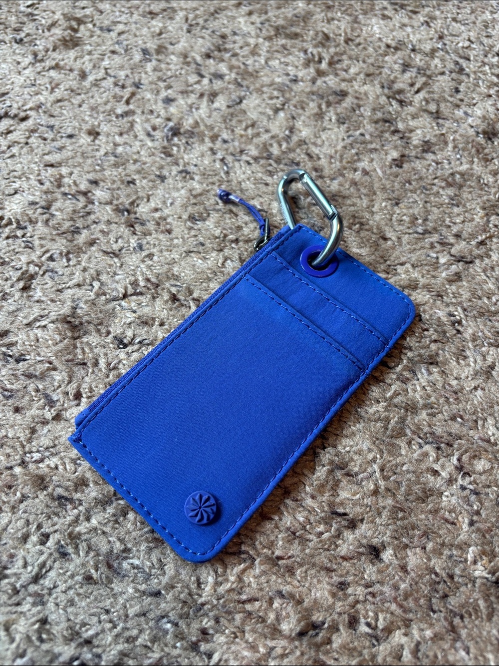 Athleta Royal Blue Card Holder with Carabiner